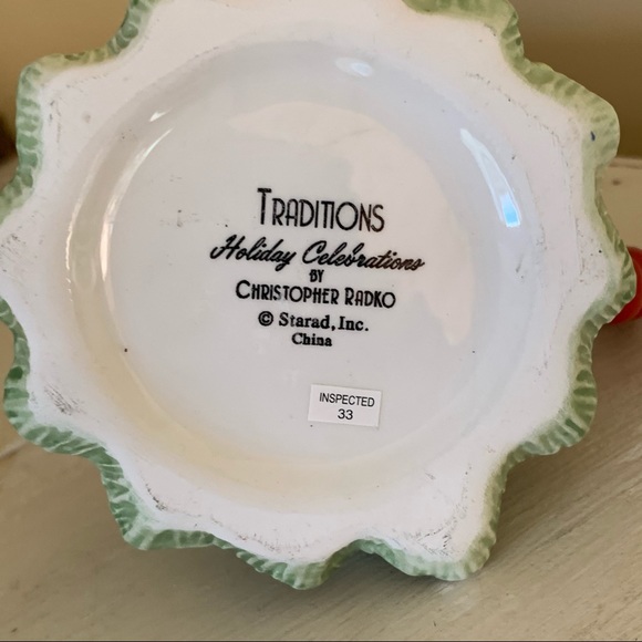 Christopher Radko Traditions Holiday Celebrations 5” Teapot Creamer - Picture 5 of 5